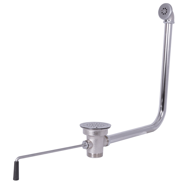 Bk Resources Twist Drain, Lever Operated With Overflow, 11" Handle, 3-1/2" Opening BK-LWR-1O